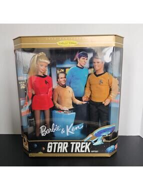 New In Box Barbie and Ken Star Trek 30th Anniversary Collector Edition 1996 Read